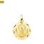Colgante medalla de oro 18k Virgen del Pilar 18 mm